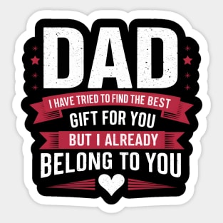 Dad from Kids Daughter or Son for fathers day Dad birthday Sticker